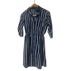 Millennium Navy and White Striped Dress